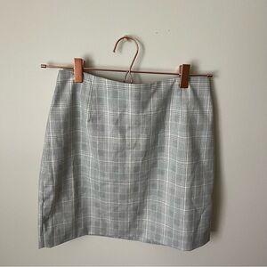 H&M Gray Checkered Mini Skirt